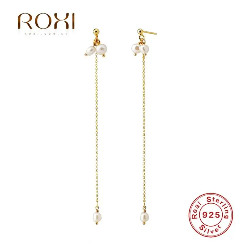 ROXI Long Tassel Chain Pearl Earrings For Women 925 Sterling Silver Piercing Stud Earrings Drop Pendientes Plata 925 Jewelry
ROXI Long Tassel Chain Pearl Earrings For Women 925 Sterling Silver Piercing Stud Earrings Drop Pendientes Plata 925 Jewelry