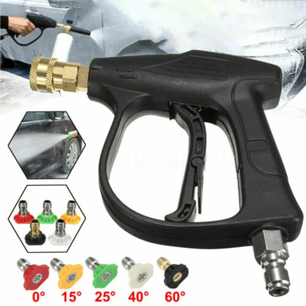 3/8" 3000PSI High Pressure Washer Gun Foam Lance + 5pcs Quick Connect Nozzles Outdoor Garden Power Equipment Pressure Washers
3/8" 3000PSI High Pressure Washer Gun Foam Lance + 5pcs Quick Connect Nozzles Outdoor Garden Power Equipment Pressure Washers