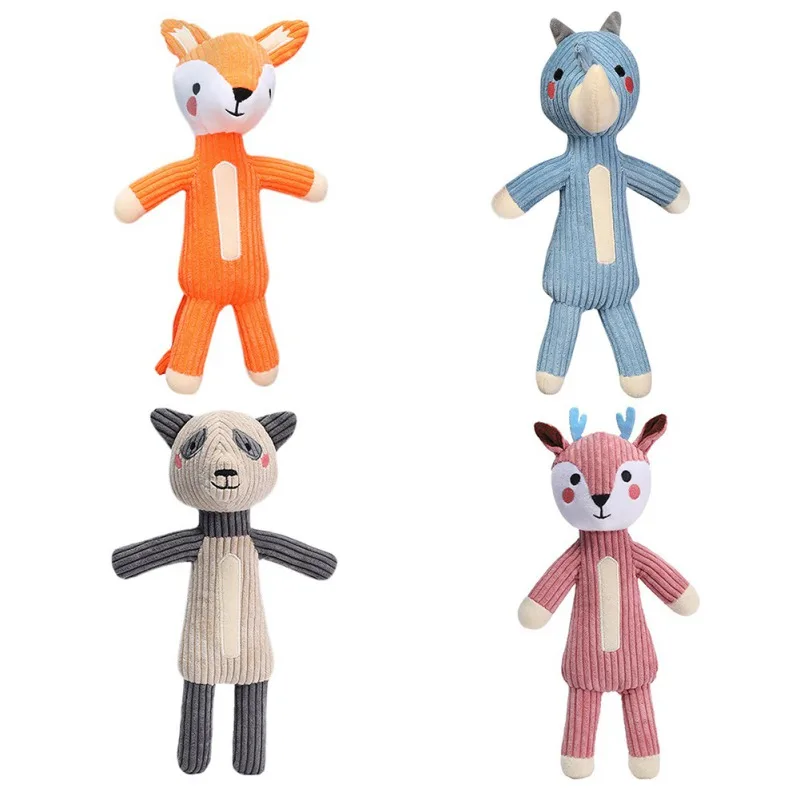 Corduroy Dog Toys for Small Large Dogs Animal Shape Plush Pet Puppy Squeaky Chew Bite Resistant Toy Molar Tooth Cleaning
Corduroy Dog Toys for Small Large Dogs Animal Shape Plush Pet Puppy Squeaky Chew Bite Resistant Toy Molar Tooth Cleaning