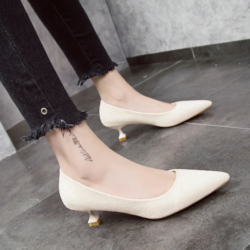 2020 New Spring And Autumn Women's Stiletto Heel Shoes Simple Fashion Workplace Artificial Leather Suede Casual Shoes B21-63
2020 New Spring And Autumn Women's Stiletto Heel Shoes Simple Fashion Workplace Artificial Leather Suede Casual Shoes B21-63