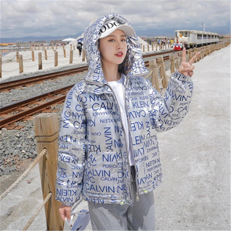 White Duck Down Female Coat Fashion Loose Glossy Letters Thick Padded Hooded Jackets Female Oversize Warm Winter Coats Tops
White Duck Down Female Coat Fashion Loose Glossy Letters Thick Padded Hooded Jackets Female Oversize Warm Winter Coats Tops