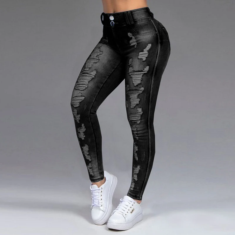 New Women's Jeans 5XL 6XL Stretch Ripped Skinny Black Denim Jean Sexy Mom Female Large Size Woman Elastic Office Fashion 2021
New Women's Jeans 5XL 6XL Stretch Ripped Skinny Black Denim Jean Sexy Mom Female Large Size Woman Elastic Office Fashion 2021