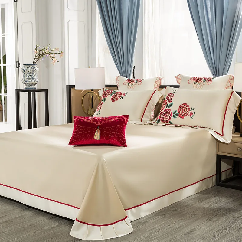 Luxury Champagne Egyptian Cotton Flowers Embroidery Wedding Bedding Set Satin Silky Duvet Cover Bed Sheet Bedspread Pillowcase
Luxury Champagne Egyptian Cotton Flowers Embroidery Wedding Bedding Set Satin Silky Duvet Cover Bed Sheet Bedspread Pillowcase