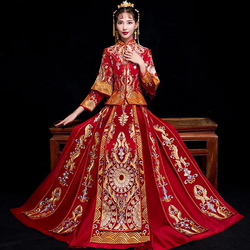 Traditional Chinese Wedding Dress Oriental Style Dresses China Clothing 2020 Modern Cheongsam Red Qipao
Traditional Chinese Wedding Dress Oriental Style Dresses China Clothing 2020 Modern Cheongsam Red Qipao