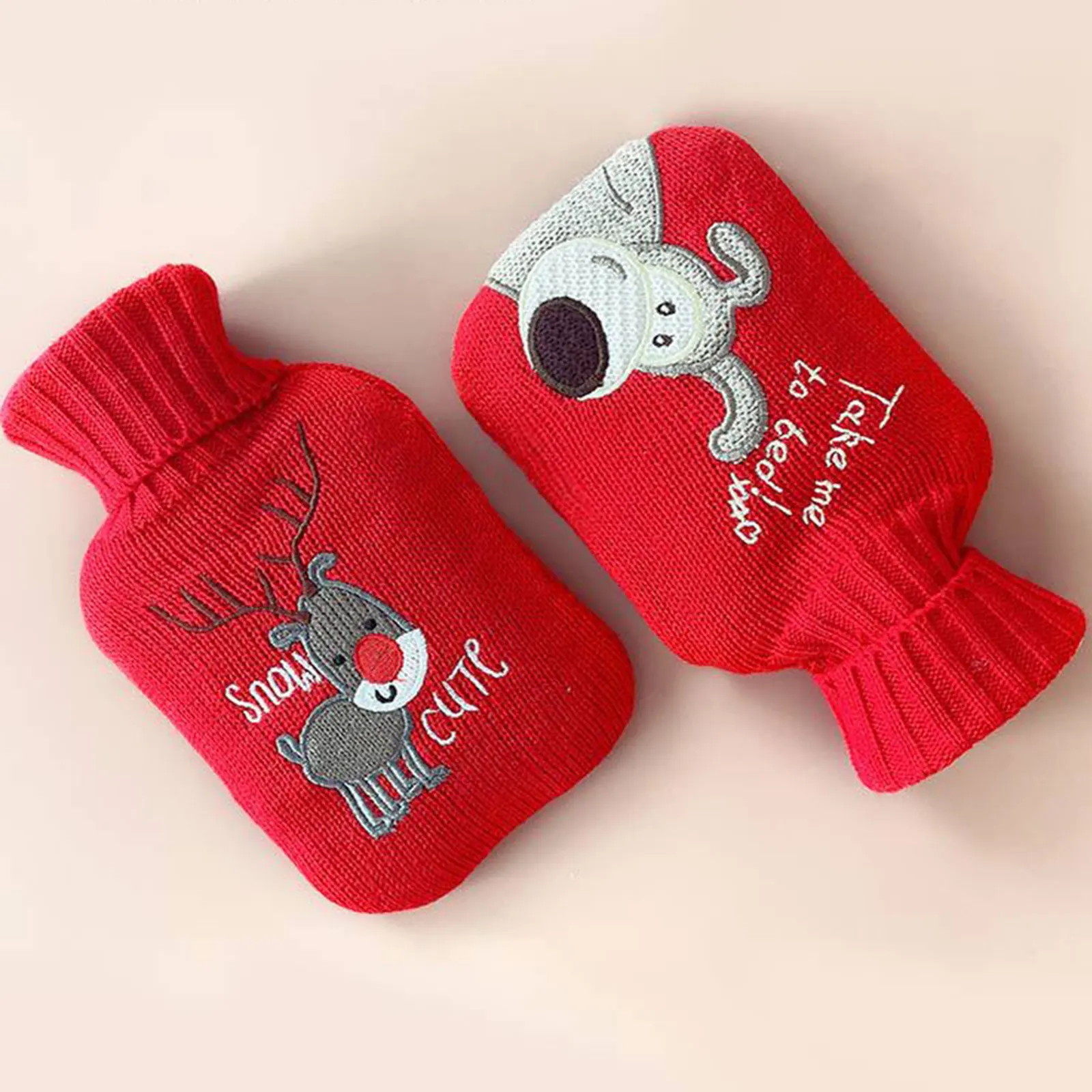 Hot Water Bottle Cold Therapy Warm Water Bag Hand Warmer Cartoons Elk Knitting Elk Print 15.5x26cm Rubber Gift Hot Water Bottles
Hot Water Bottle Cold Therapy Warm Water Bag Hand Warmer Cartoons Elk Knitting Elk Print 15.5x26cm Rubber Gift Hot Water Bottles