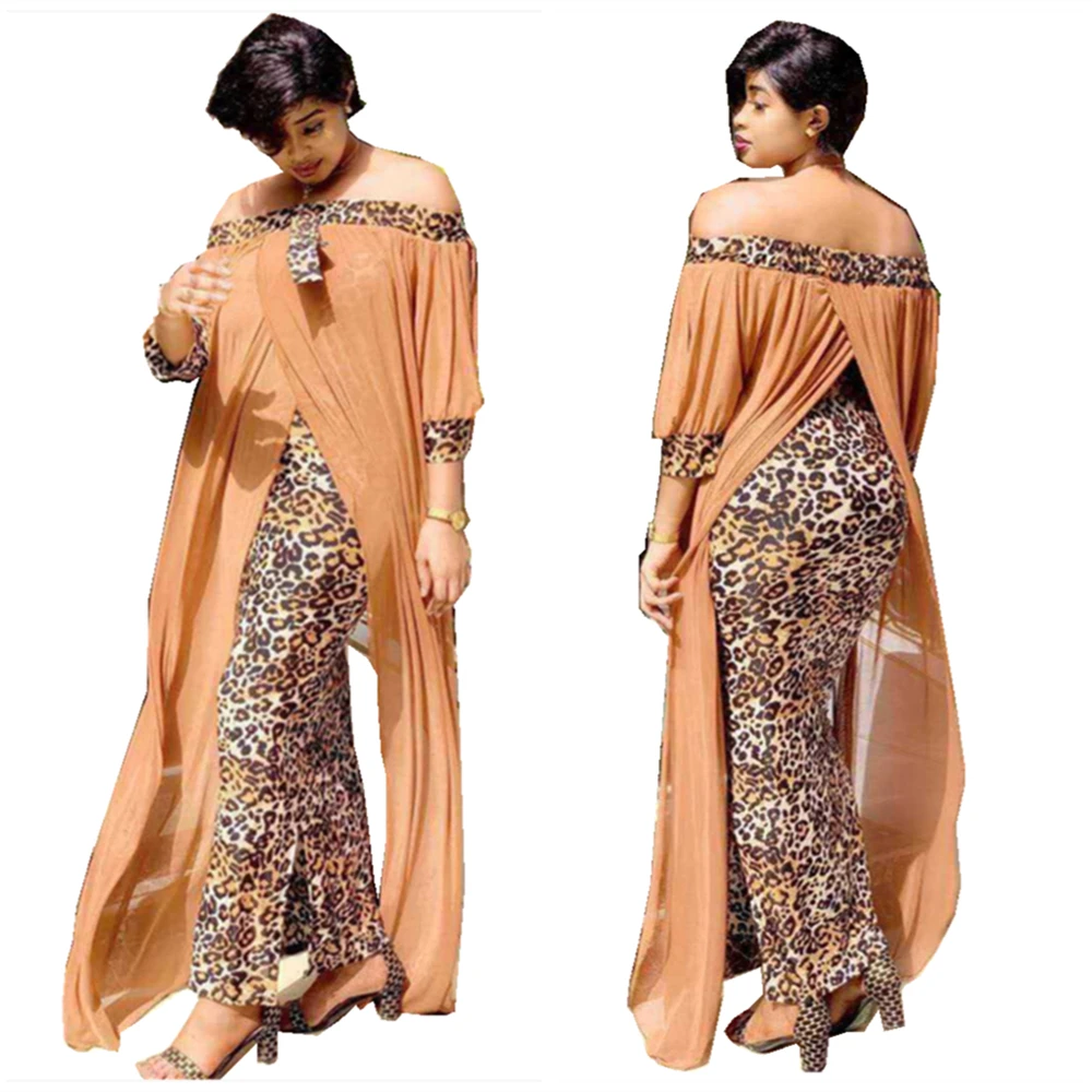 2020 Hot Sale African Style Loose Women's Robe Plus Size Chiffon Splicing Leopard Print Floor Length Dress For Women
2020 Hot Sale African Style Loose Women's Robe Plus Size Chiffon Splicing Leopard Print Floor Length Dress For Women