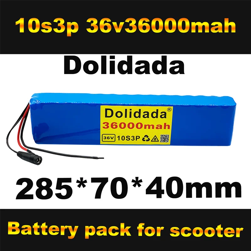 new 10s3p 36V 36000mAh battery eBike battery pack 18650 lithium ion battery 500W high power large capacity motorcycle scooter
new 10s3p 36V 36000mAh battery eBike battery pack 18650 lithium ion battery 500W high power large capacity motorcycle scooter