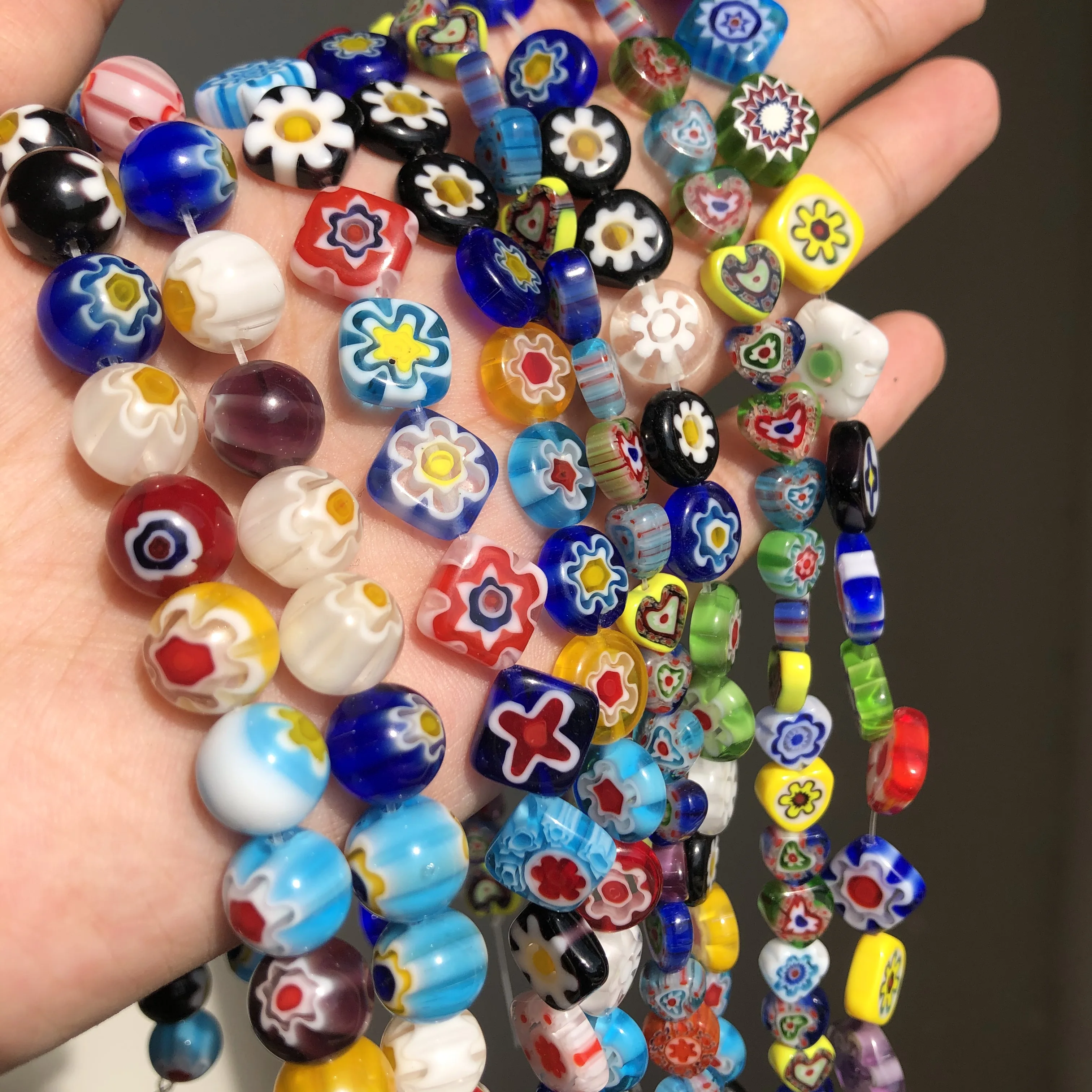 Mixed Heart Flat Round Square 6mm 8mm 10mm 12mm Flower Patterns Millefiori Glass Loose Crafts Beads lot for DIY Jewelry Making
Mixed Heart Flat Round Square 6mm 8mm 10mm 12mm Flower Patterns Millefiori Glass Loose Crafts Beads lot for DIY Jewelry Making