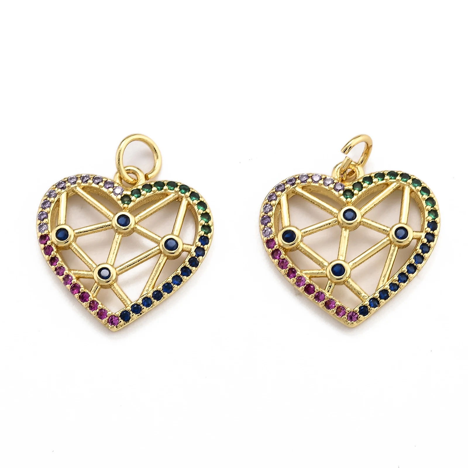 1Pcs Brass Micro Pave Clear Cubic Zirconia Pendants Heart Charms For Jewelry Making DIY Earrings Necklace Bracelet Accessories
1Pcs Brass Micro Pave Clear Cubic Zirconia Pendants Heart Charms For Jewelry Making DIY Earrings Necklace Bracelet Accessories