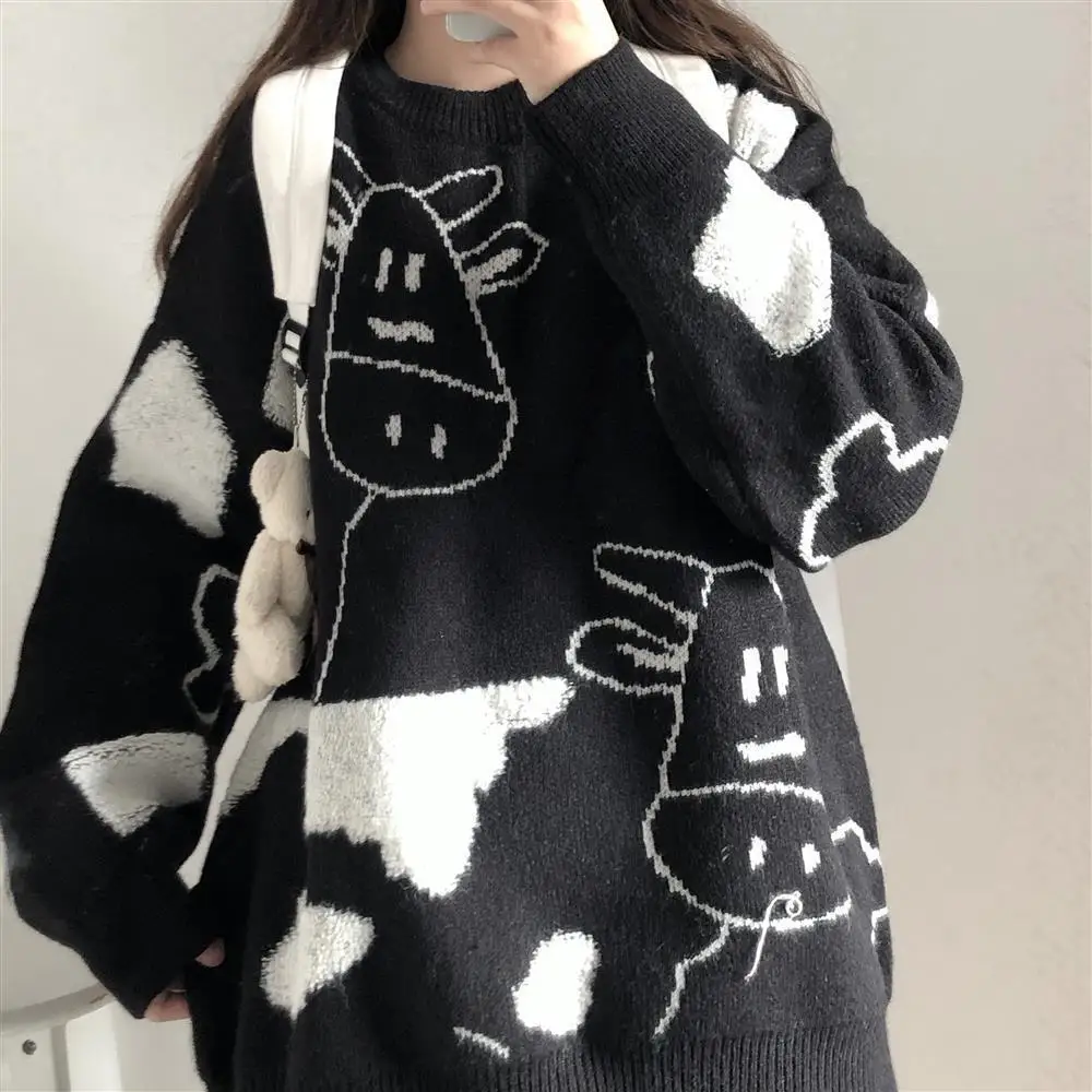 2021 Sweater Pullover Autumn And Winter New Sweet Pullover Sweater Female Student Korean Version Loose Wild Sweater Coat Trend
2021 Sweater Pullover Autumn And Winter New Sweet Pullover Sweater Female Student Korean Version Loose Wild Sweater Coat Trend