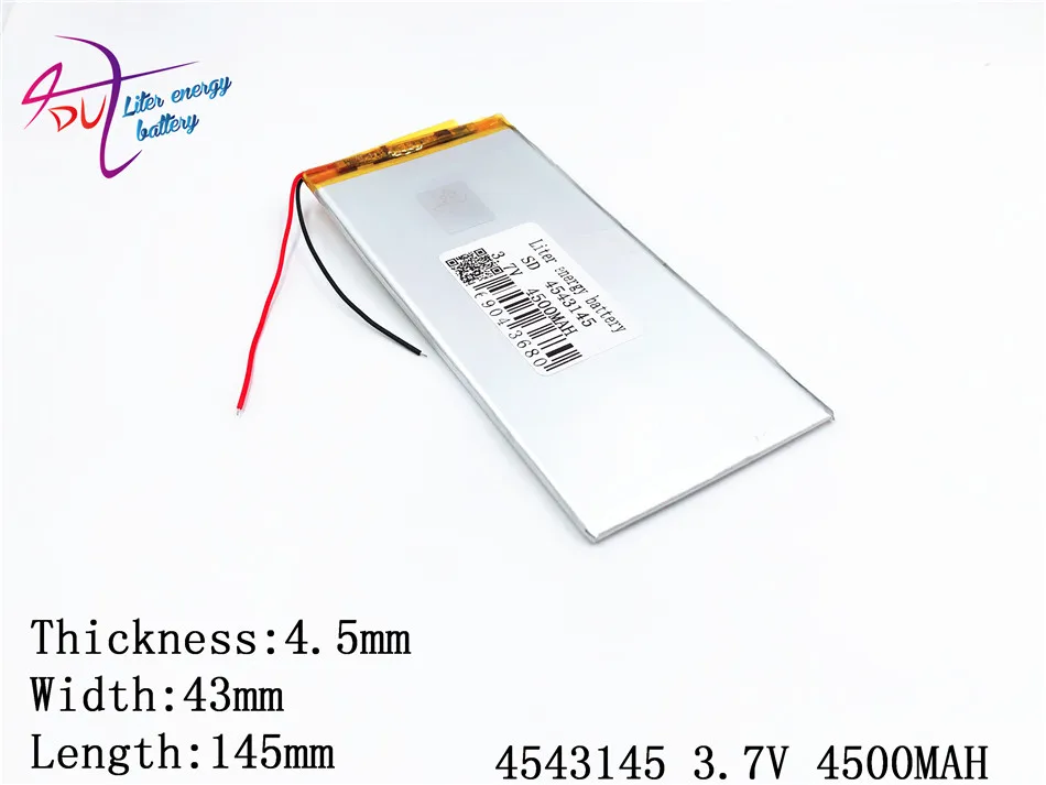 Liter energy battery lithium polymer batteries 3.7V 4500MAH 4543145 large-capacity ultra-thin flat-panel computer. Notebook | Компьютеры и