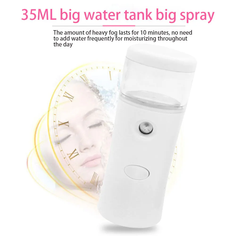 Portable Facial Steamerr Mini 35ml Humidifier Diffuser Nano Face Spray Hydrating Anti-aging Wrinkle Women Beauty Skin Care
Portable Facial Steamerr Mini 35ml Humidifier Diffuser Nano Face Spray Hydrating Anti-aging Wrinkle Women Beauty Skin Care
