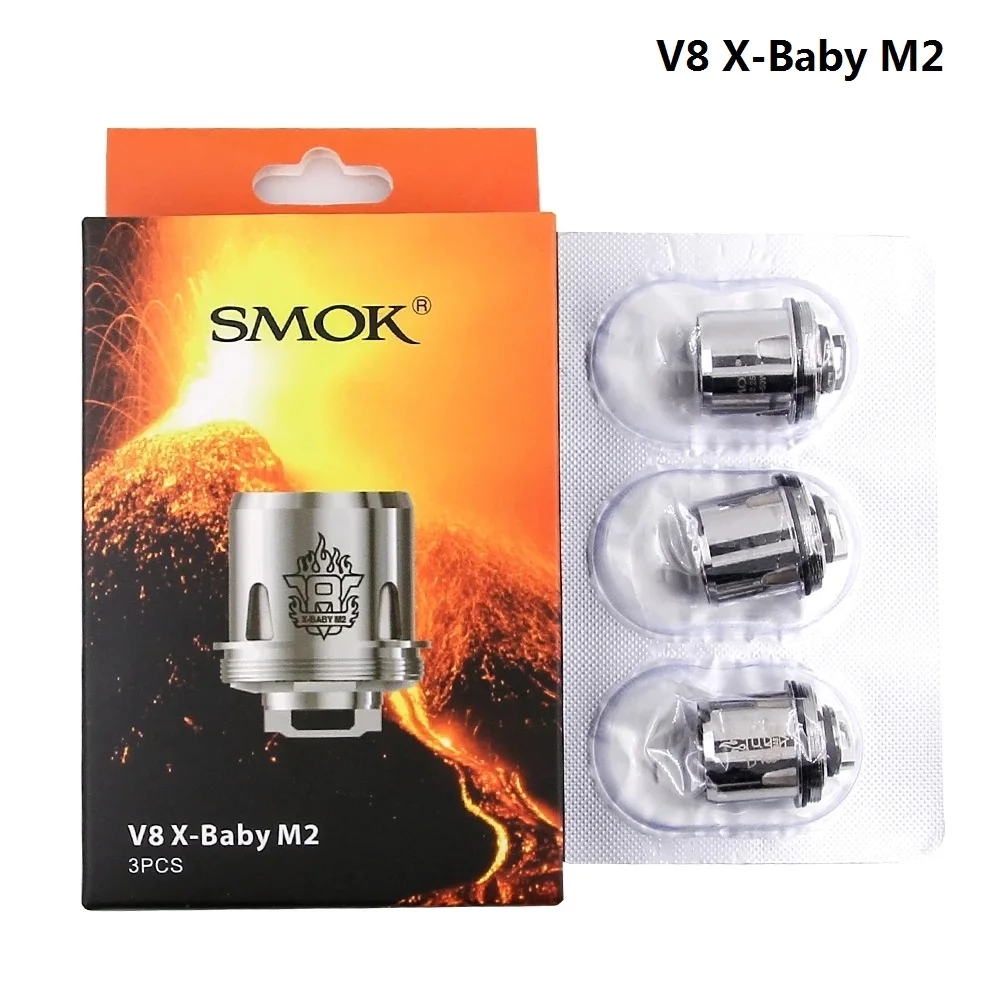 Оригинальная электронная сигарета SMOK TFV8 X-BABY RBA Dual Core DIY Ом подходит для 4 мл |