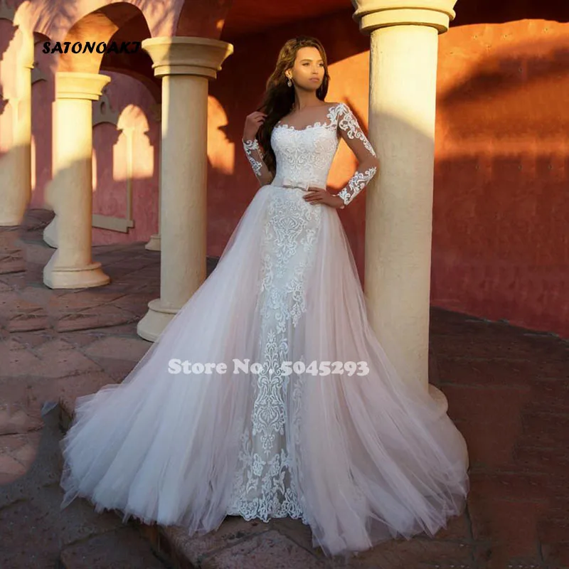 Mermaid Lace Wedding Dresses With Detachable Train Long Sleeve Boho Bridal Gown Vestido De Novia 2020 Online Mariage Undefined
Mermaid Lace Wedding Dresses With Detachable Train Long Sleeve Boho Bridal Gown Vestido De Novia 2020 Online Mariage Undefined