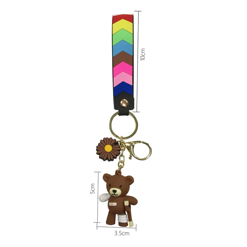 New Cartoon Injury To Fail Bear Keychain Cute Little Bear On Crutches Doll Keychains Men Car Women Bag Pendant Keyring Gift
New Cartoon Injury To Fail Bear Keychain Cute Little Bear On Crutches Doll Keychains Men Car Women Bag Pendant Keyring Gift