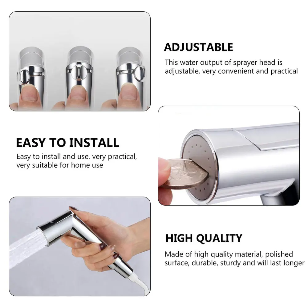 1 Set Practical Adjustable Bidet Sprayer Set Flushing Pressurized Spray Head Kit
1 Set Practical Adjustable Bidet Sprayer Set Flushing Pressurized Spray Head Kit