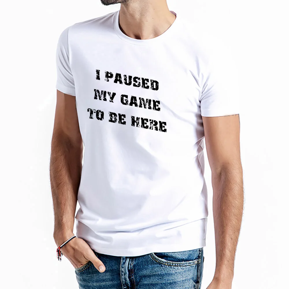 Summer T-Shirt Men Basic Loose Casual Funny Print I Paused My Game To Be Here Graphic Tees Harajuku Cool Cartoon Male Tshirt
Summer T-Shirt Men Basic Loose Casual Funny Print I Paused My Game To Be Here Graphic Tees Harajuku Cool Cartoon Male Tshirt