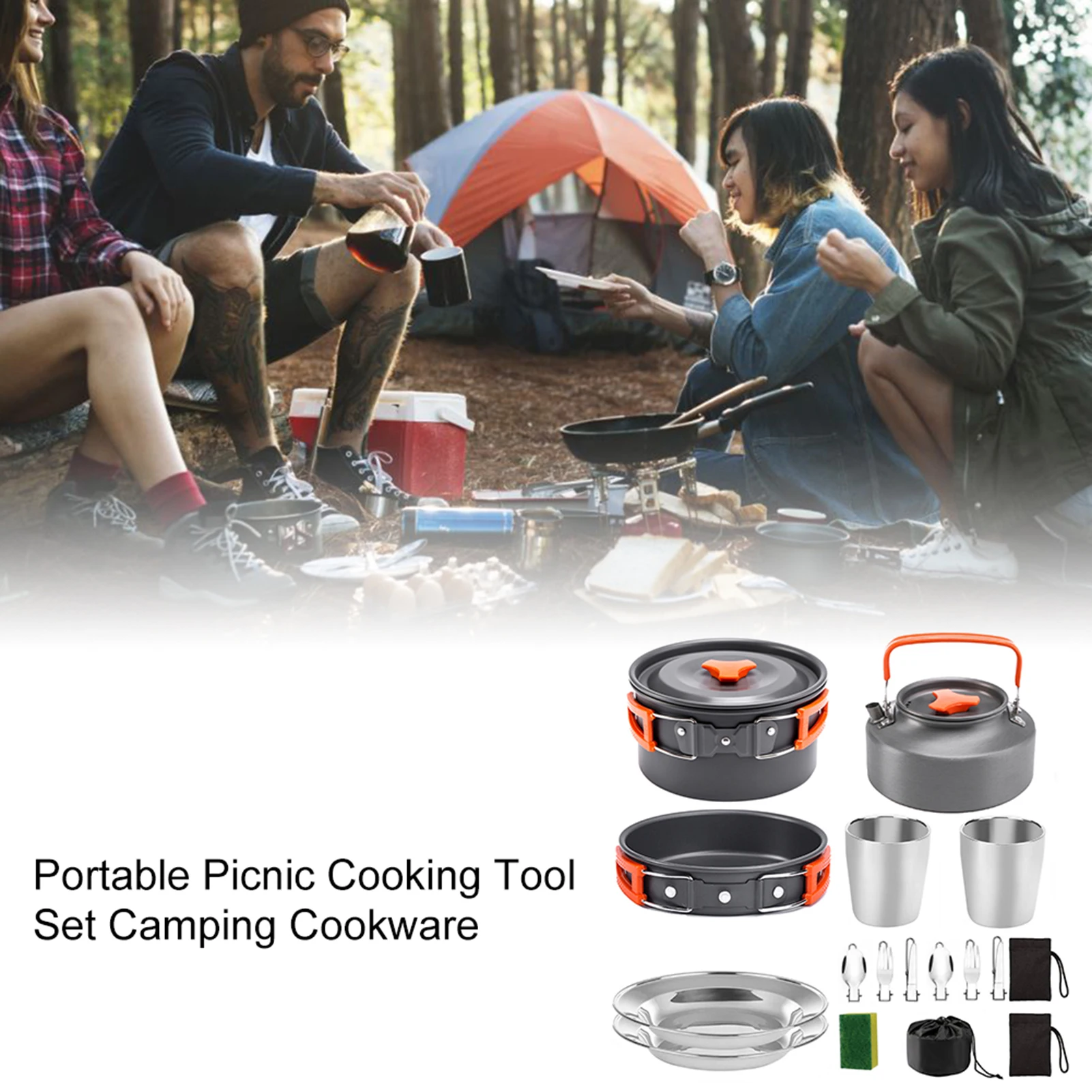 9 Pcs/set Complete Outdoor Camping Cookware Set Portable Tableware Cooking Travel Cutlery Utensils Hiking Kitchen Picnic Tools
9 Pcs/set Complete Outdoor Camping Cookware Set Portable Tableware Cooking Travel Cutlery Utensils Hiking Kitchen Picnic Tools