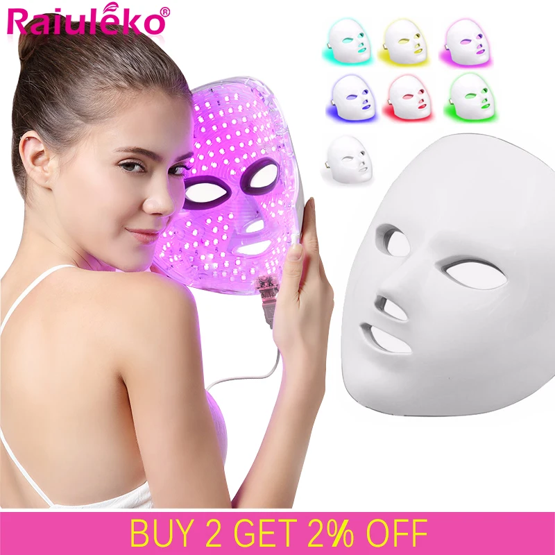7 Color Led Facial Mask Skin Rejuvenation Photon Neck Therapy Face Mask Light Therapy Anti Acne Wrinkle Removal Beauty Whitening 
7 Color Led Facial Mask Skin Rejuvenation Photon Neck Therapy Face Mask Light Therapy Anti Acne Wrinkle Removal Beauty Whitening
