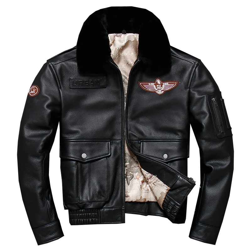 Man Head Layer Cowhide Brought Thick Wool Coat G1 Pilot Lear Lear Locomotive Air Force Flight Suit Jacket
Man Head Layer Cowhide Brought Thick Wool Coat G1 Pilot Lear Lear Locomotive Air Force Flight Suit Jacket