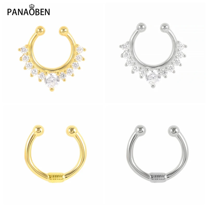 PANAOBEN Luxury Crystal Geometry Clip 925 Sterling Silver Earrings for Women Earring Cuff No Piercing Nose Jewelry Pendientes
PANAOBEN Luxury Crystal Geometry Clip 925 Sterling Silver Earrings for Women Earring Cuff No Piercing Nose Jewelry Pendientes