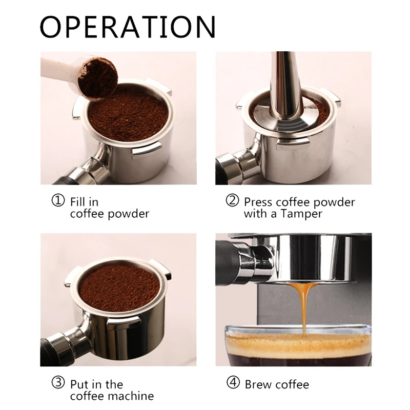 Coffee Bottomless Portafilter and Tamper for Delonghi EC680 Filter 51MM Stainless Steel Replace Coffee Accessories
Coffee Bottomless Portafilter and Tamper for Delonghi EC680 Filter 51MM Stainless Steel Replace Coffee Accessories