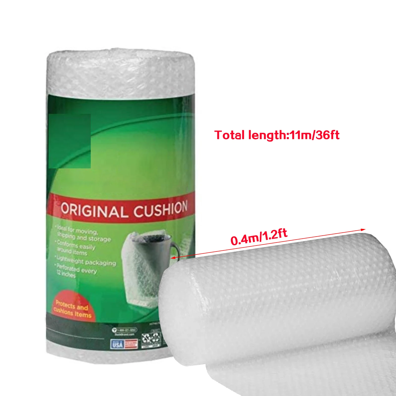 1 Roll Cushioning Bubble Bags Bubble Protective Wrap Roll Air Bubble Roll Wrap Boxes Supplies For Packaging Moving Shipping
1 Roll Cushioning Bubble Bags Bubble Protective Wrap Roll Air Bubble Roll Wrap Boxes Supplies For Packaging Moving Shipping