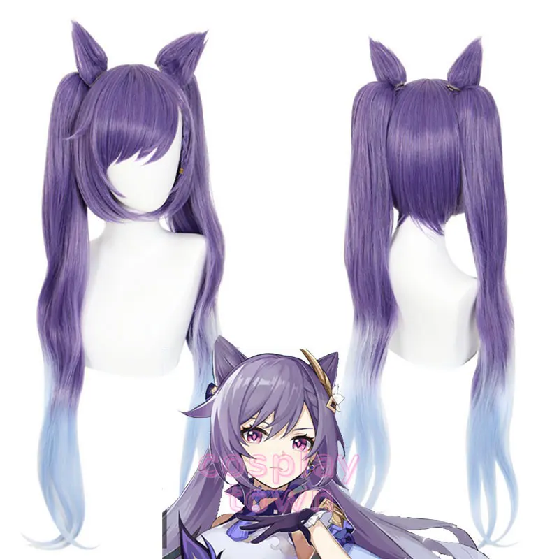 Keqing Wig Genshin Impact Wig Keqing Cosplay Dark Purple Modena Long Curly Double Ponytails Ears Horns Pigtails Wig Women Hair 
Keqing Wig Genshin Impact Wig Keqing Cosplay Dark Purple Modena Long Curly Double Ponytails Ears Horns Pigtails Wig Women Hair