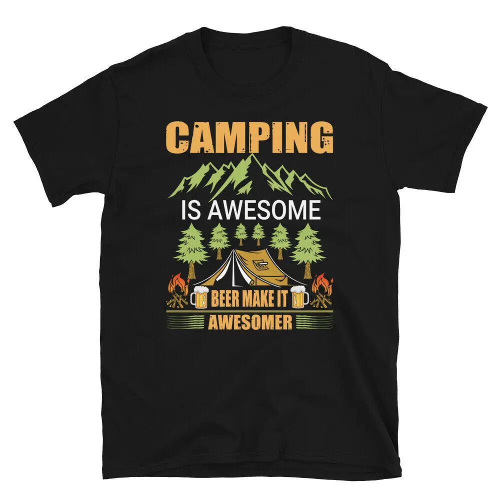 Camping Is Awesome Beer Vintage Design Camping Novelty T-Shirt Men's T-shirt
Camping Is Awesome Beer Vintage Design Camping Novelty T-Shirt Men's T-shirt
