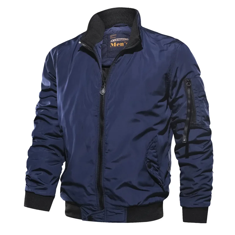Mens Clothing Plus Size Military Jacket Men's Slim Bomber Jacket Aurumn Winter Men Outerwear Casual Long Sleeve Jackes and Coats
Mens Clothing Plus Size Military Jacket Men's Slim Bomber Jacket Aurumn Winter Men Outerwear Casual Long Sleeve Jackes and Coats