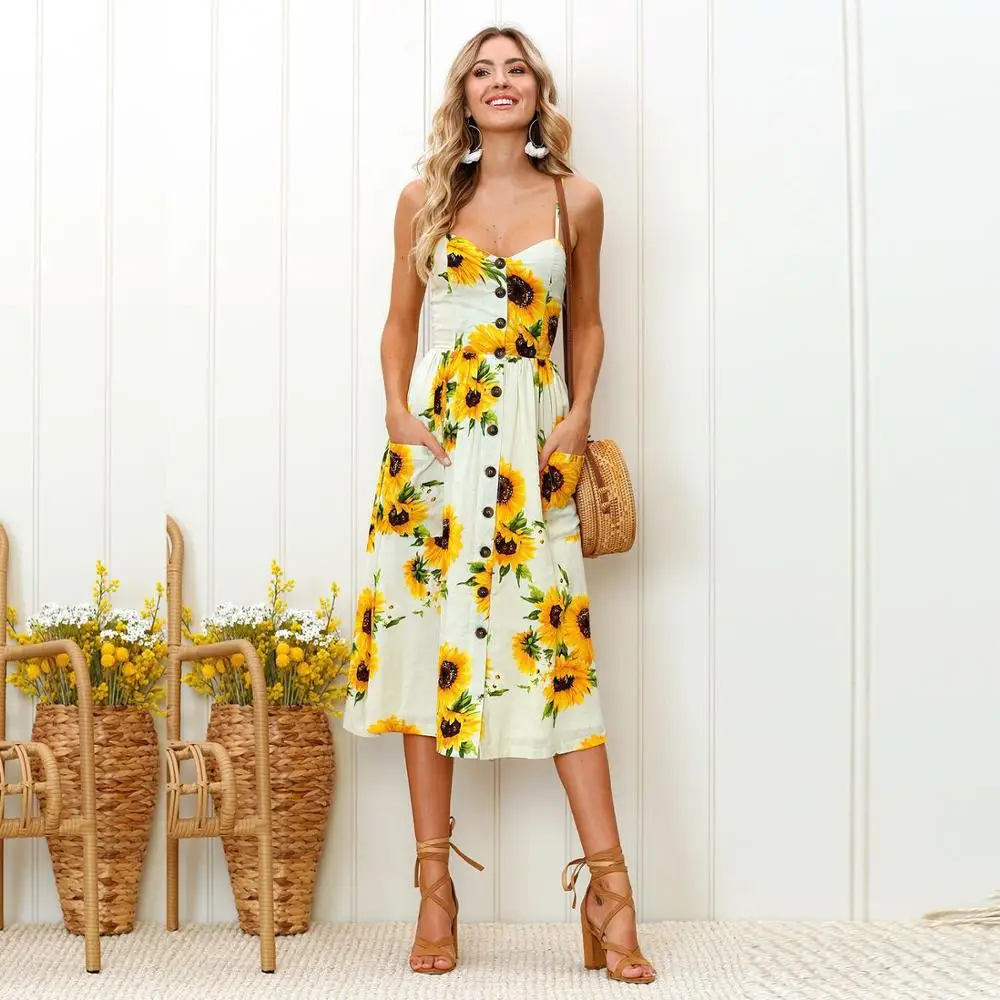 Summer Bohemian Print V-Neck Sleevele Dress Femal Vintage Casual Beach Sundress Women's Halter Straped Midi Vestidos FLJ016
Summer Bohemian Print V-Neck Sleevele Dress Femal Vintage Casual Beach Sundress Women's Halter Straped Midi Vestidos FLJ016