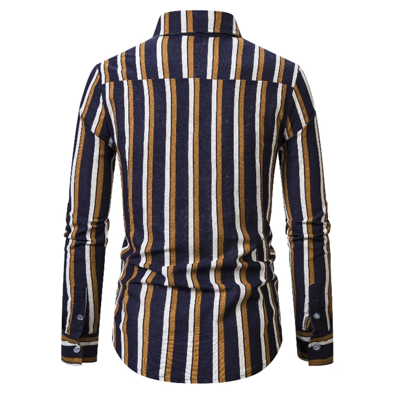 Men Long Sleeve Shirts Blouse Top 2021 Fashion Vertical Striped Casual Button Down Dress Shirts Slim Fit Shirt Men Chemise Homme
Men Long Sleeve Shirts Blouse Top 2021 Fashion Vertical Striped Casual Button Down Dress Shirts Slim Fit Shirt Men Chemise Homme