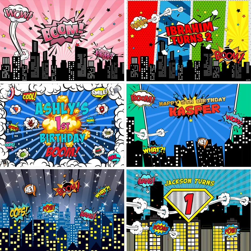 Sensfun Superhero Theme Boys Birthday Party Photography Backdrop Cartoon Comics Night Buildings Backgrounds Custom Photo Studio
Sensfun Superhero Theme Boys Birthday Party Photography Backdrop Cartoon Comics Night Buildings Backgrounds Custom Photo Studio