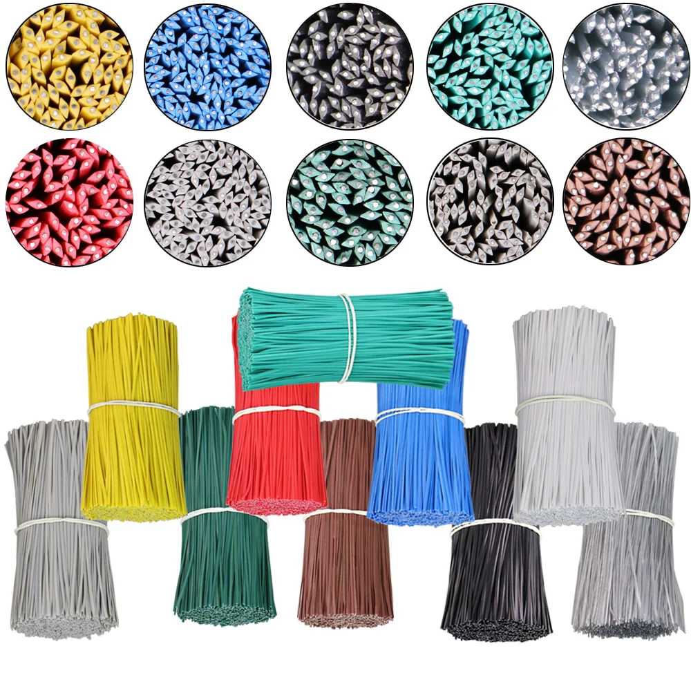 

100PCS Oblate Gardening Cable Ties Reusable Iron Wire Twist Tie for Flower Plant Climbing Vines Multifunction Coated Fix Strings