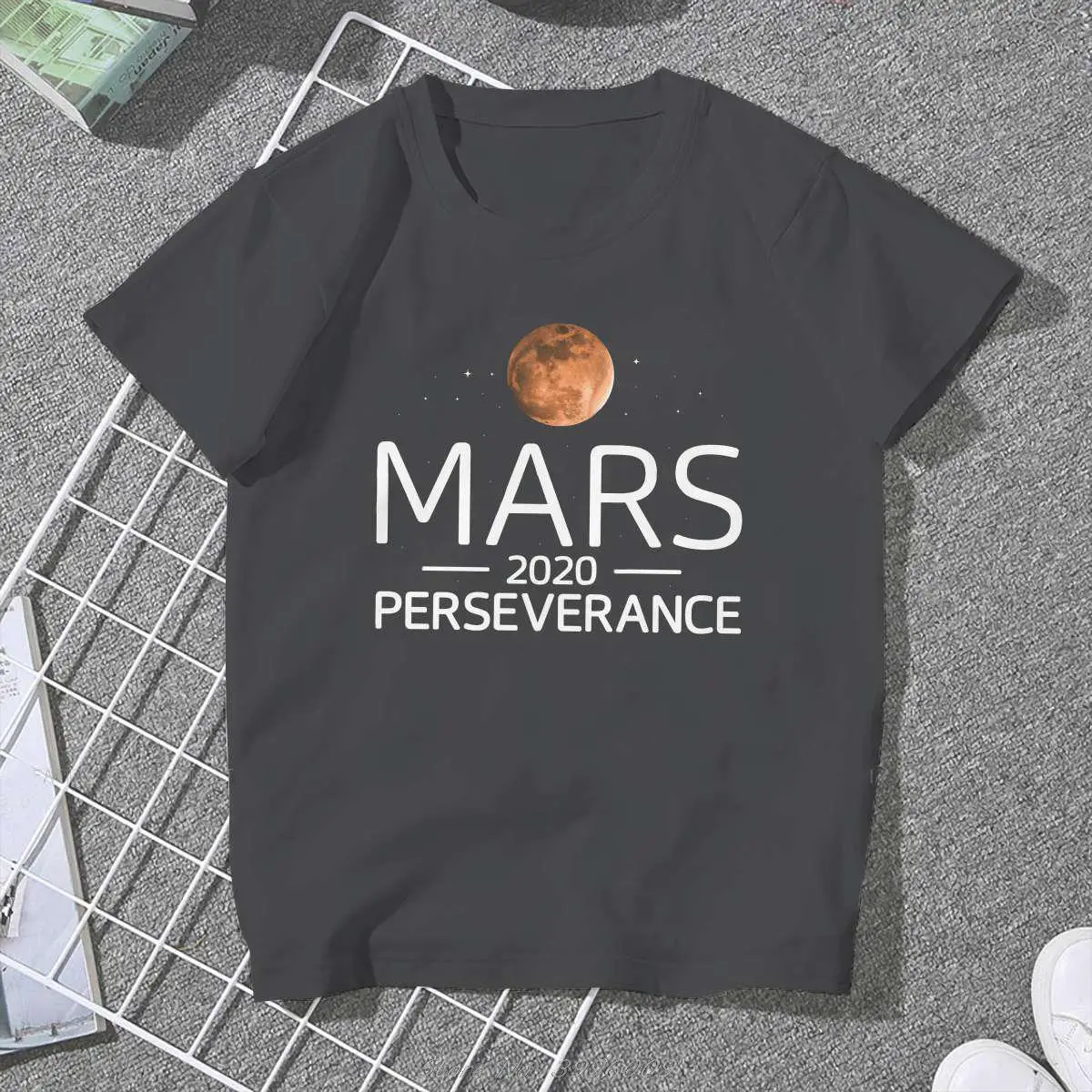 Футболки Perseverance Rover женские модель Mars 2020 стиль космический исследователь гранж