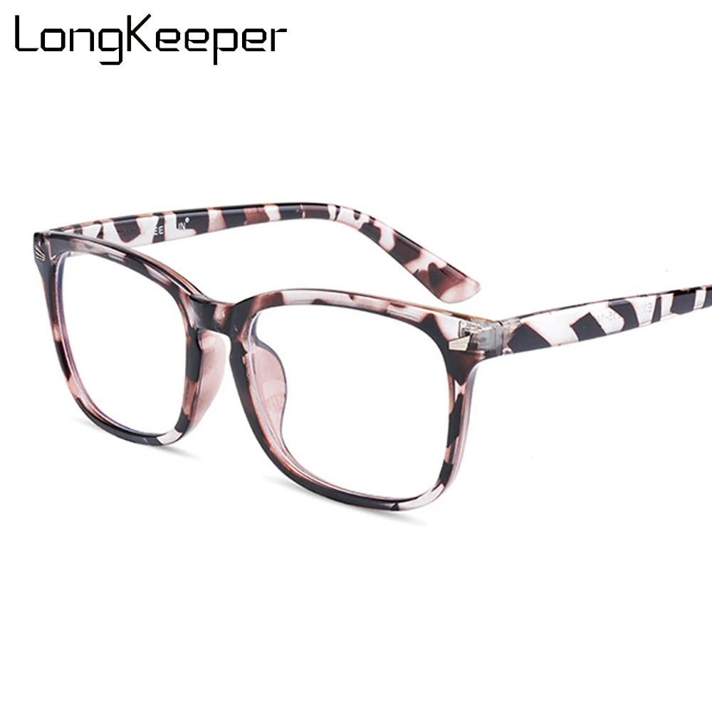 

LongKeeper антибликовыми свойствами светильник очки Для женщин 2020 квадратный оптические оправы для очков для мужчин Винтаж Леопард компьютерны...