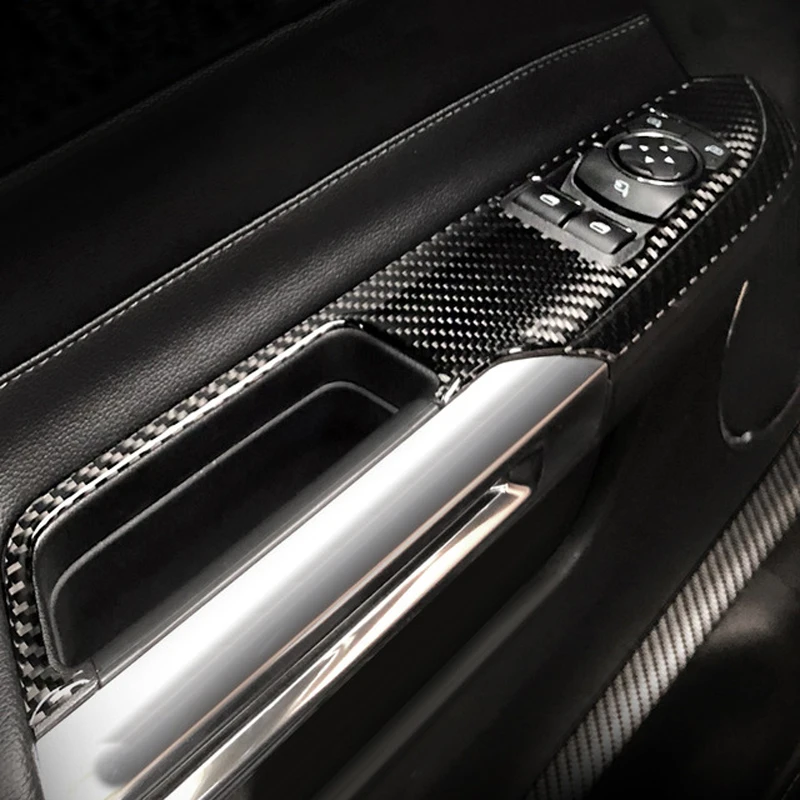 For Ford Mustang Accessories Carbon Fiber Window Lifter Control Frame Window Switch Panel Decor Trim Cover Interior accessories
For Ford Mustang Accessories Carbon Fiber Window Lifter Control Frame Window Switch Panel Decor Trim Cover Interior accessories