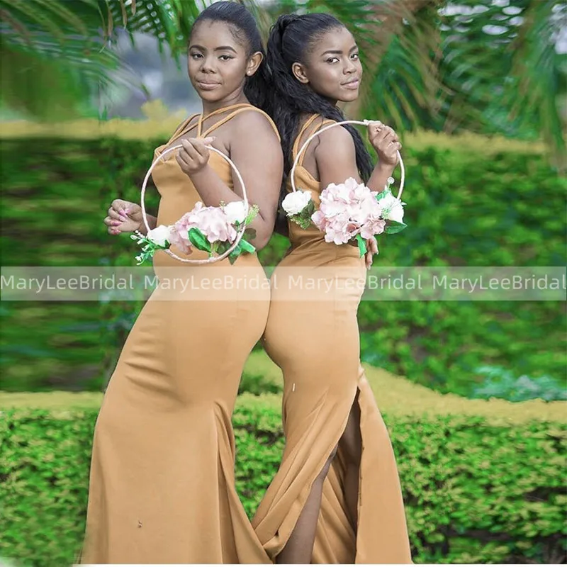 Crisscross Straps Yellow Mermaid Bridesmaid Dresses Vestidos Wedding Party Dress Front Split Maid Of Honor Long Dress For Women
Crisscross Straps Yellow Mermaid Bridesmaid Dresses Vestidos Wedding Party Dress Front Split Maid Of Honor Long Dress For Women