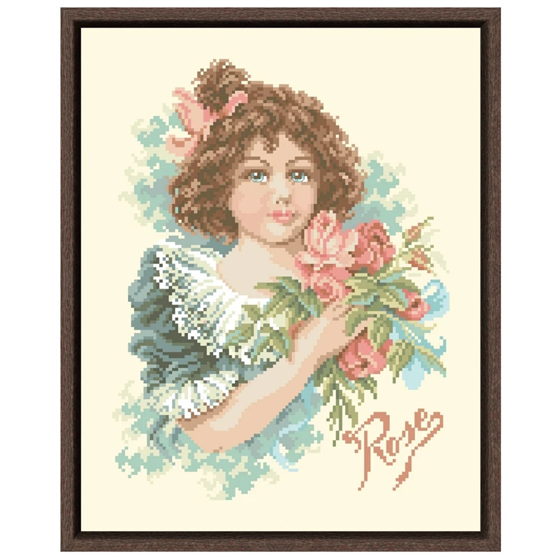 Girl with roses cross stitch kits flower pattern design 18ct 14ct 11ct light yellow canvas embroidery DIY needlework
Girl with roses cross stitch kits flower pattern design 18ct 14ct 11ct light yellow canvas embroidery DIY needlework