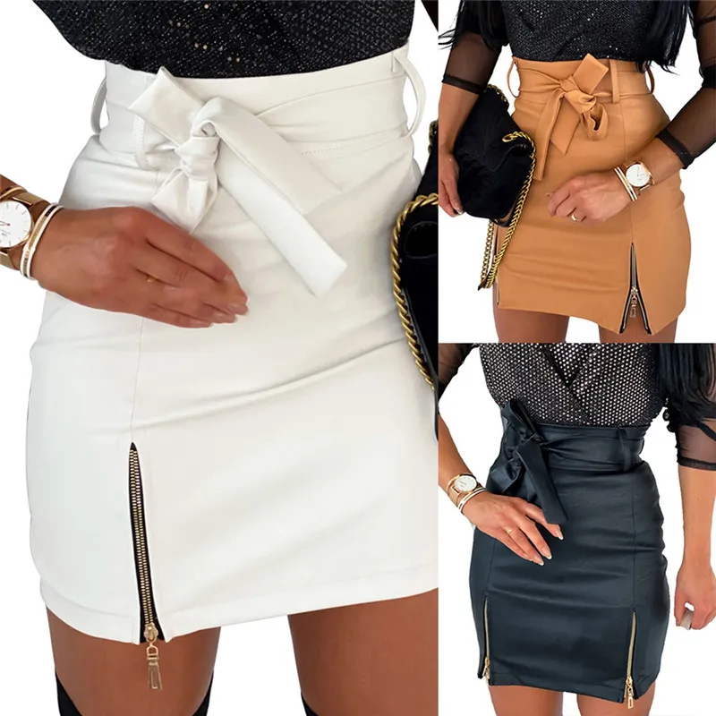 Women Black PU Leather Sexy Pencil Bodycon Skirt Clubwear Zipper High Waist Mini Short Skirt Belt Streetweat Solid A-Line Skirt
Women Black PU Leather Sexy Pencil Bodycon Skirt Clubwear Zipper High Waist Mini Short Skirt Belt Streetweat Solid A-Line Skirt