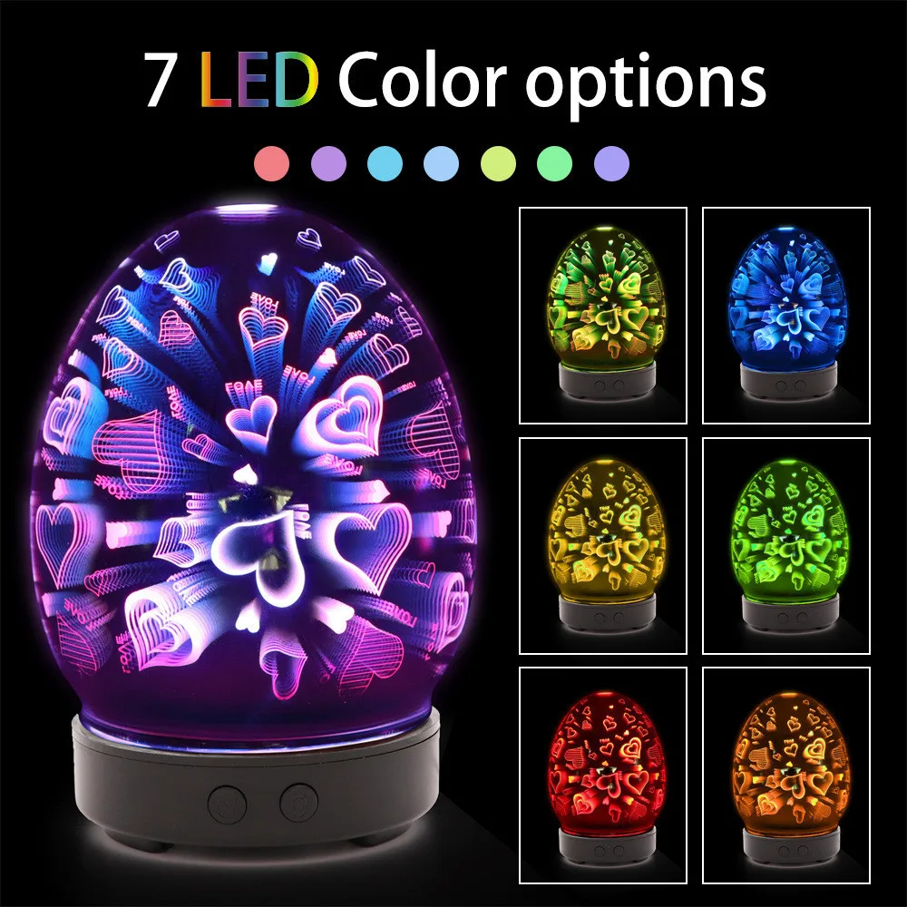 100ml Ultrasonic Humidifier 3d Fireworks Cool Mist Humidifier Aroma Diffuser Glass Vase Mist Maker With 7 Color Led Night Light
100ml Ultrasonic Humidifier 3d Fireworks Cool Mist Humidifier Aroma Diffuser Glass Vase Mist Maker With 7 Color Led Night Light