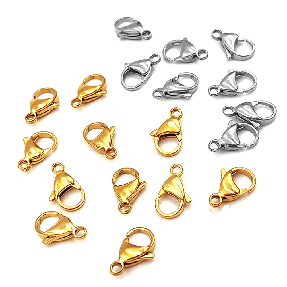 20pcs Gold Lobster Clasps Hooks Stainless Steel Connectors Diy Necklace Bracelet chain For Jewelry Making Supplies Findings
20pcs Gold Lobster Clasps Hooks Stainless Steel Connectors Diy Necklace Bracelet chain For Jewelry Making Supplies Findings