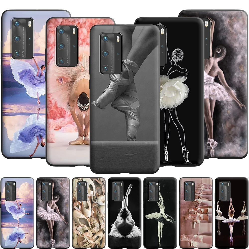 Балетные танцевальные Тапочки для девочек чехол Huawei Mate 10 20 Lite Y6 Y7 Y9 Y6P P Smart S Y5P Y8P