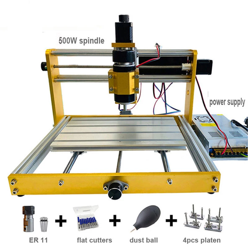 40W Laser Head Desktop Wood CNC 3018 Plus Router Engraver Milling Machine with Stepper Motors Nema17/23 and 52mm Spindle Holder
40W Laser Head Desktop Wood CNC 3018 Plus Router Engraver Milling Machine with Stepper Motors Nema17/23 and 52mm Spindle Holder