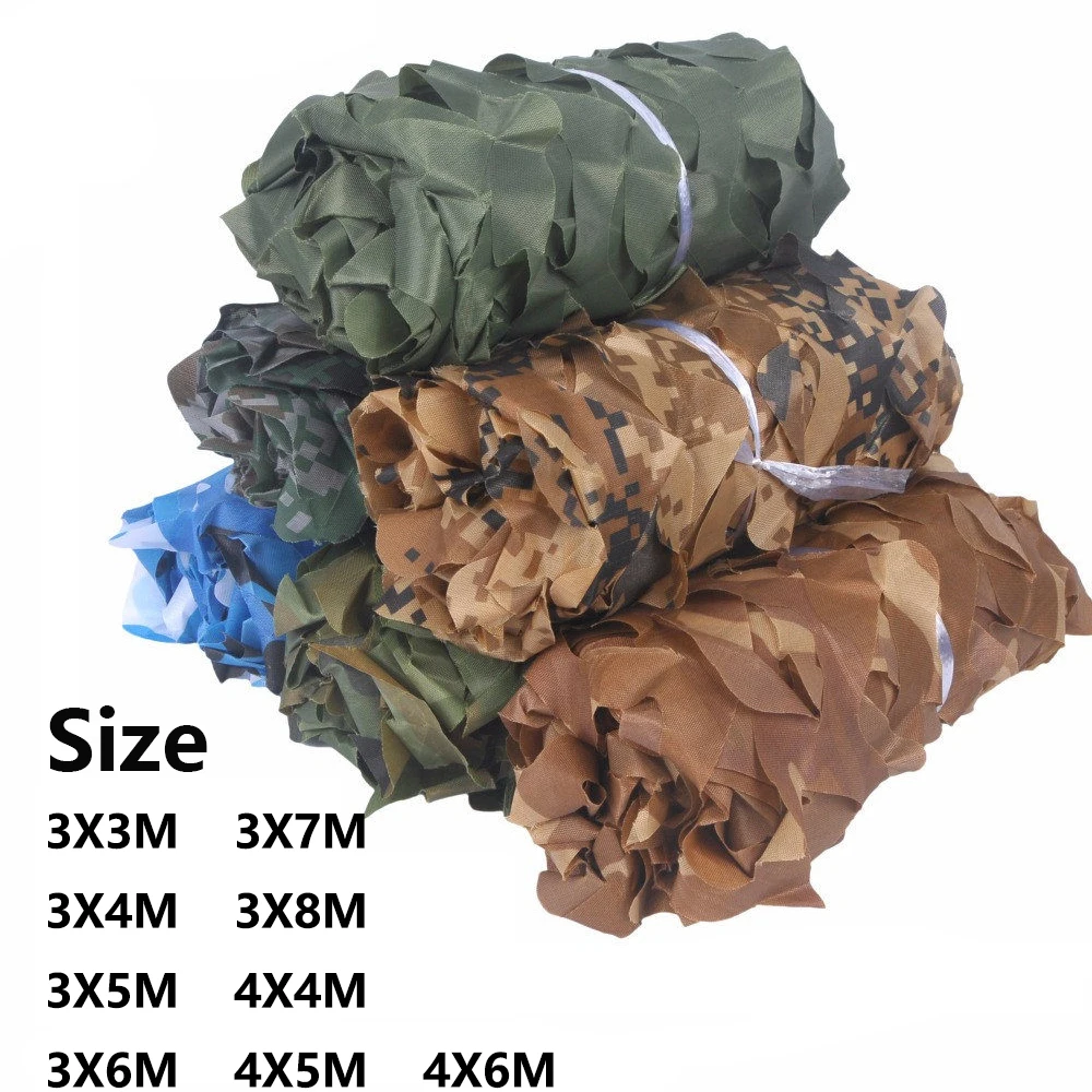 Simple 4x5m 3x4m Military Camouflage Net Camo Netting Army Nets Shade Mesh Hunting Garden Car Outdoor Camping Sun Shelter Tent
Simple 4x5m 3x4m Military Camouflage Net Camo Netting Army Nets Shade Mesh Hunting Garden Car Outdoor Camping Sun Shelter Tent