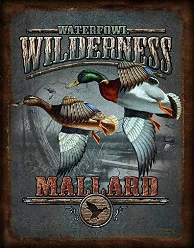 Vintage Metal Tin Sign Vintage Waterfowl Wilderness Wild Duck Aluminum Sign for Home Coffee Wall Bar Decoration 8x12 Inches
Vintage Metal Tin Sign Vintage Waterfowl Wilderness Wild Duck Aluminum Sign for Home Coffee Wall Bar Decoration 8x12 Inches