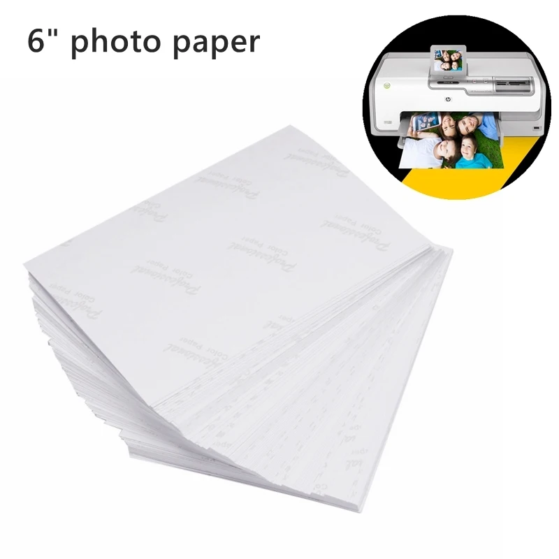 

Фотобумага Глянцевая 4R, 6 дюймов, 4x6, 100 листов, бумага для струйных принтеров