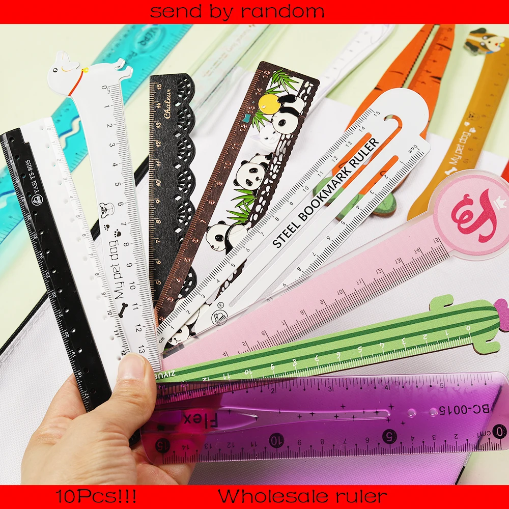 10Pcs Cartoon Random Straight Rulers Kawaii Multifunction DIY Patchwork Drawing Ruler Students Prize Office School Stationery
10Pcs Cartoon Random Straight Rulers Kawaii Multifunction DIY Patchwork Drawing Ruler Students Prize Office School Stationery