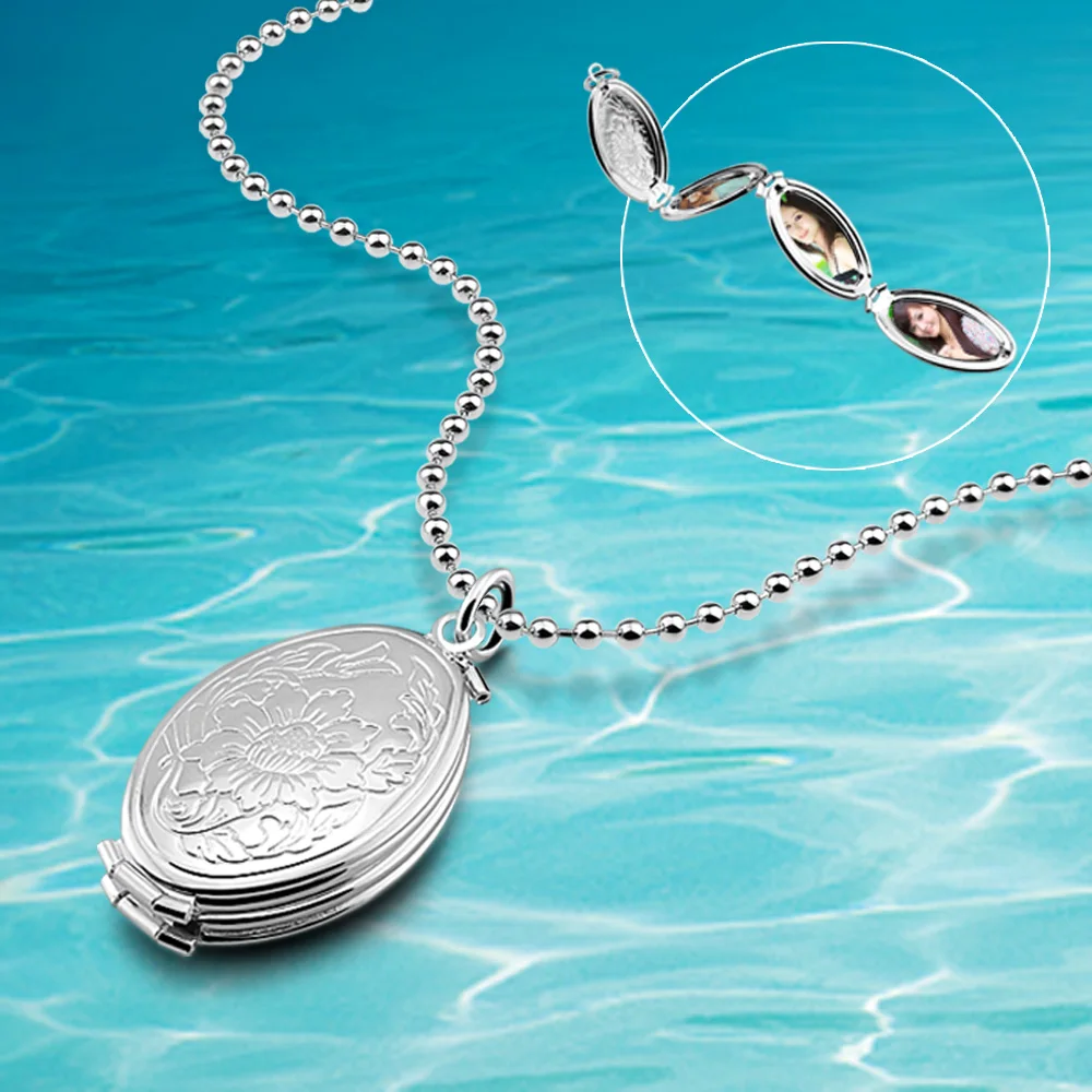 925 Sterling Silver Magic 4 Photo Pendant Memory Floating Locket Necklace Oval Flower Flash Box Fashion Album Box Necklaces
925 Sterling Silver Magic 4 Photo Pendant Memory Floating Locket Necklace Oval Flower Flash Box Fashion Album Box Necklaces