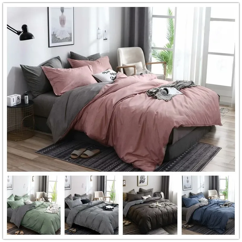 Bedding Sets Simple And Fashion Bedcloth Duvet Cover Set with Pillowcases Cover Green/Black/Blue/Gray
Bedding Sets Simple And Fashion Bedcloth Duvet Cover Set with Pillowcases Cover Green/Black/Blue/Gray